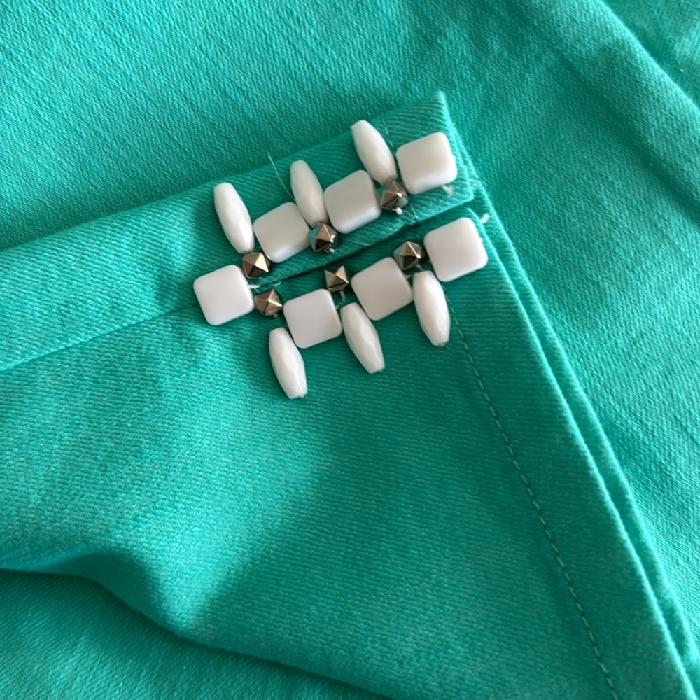 Ruby Rd. Teal green Capris - Picture 6 of 7